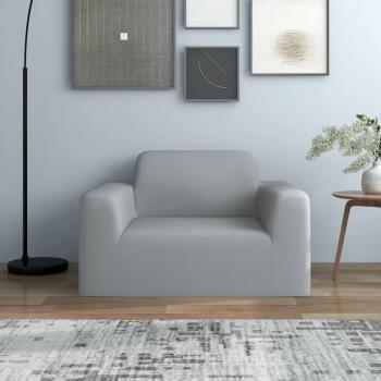 Funda Elástica para Sillón de Poliéster Jersey en Color Antracita, Blanco y Crema - vidaXL