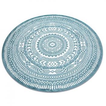 Alfombra Divertida Napkin Circular Azul de 120 cm