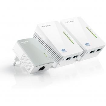 TP-Link TL-WPA4220T KIT - Extensor Universal de Cobertura Wi-Fi AV600+AC300, 5 Puertos, Cable Ethernet