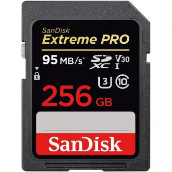 SanDisk Extreme PRO 256 GB SDXC Memory Card up to 95 MB/s, Class 10, U3, V30