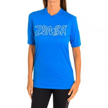 Camiseta deportiva Zumba con mangas azul