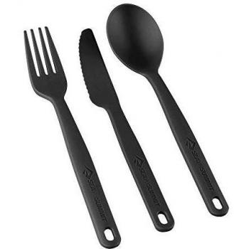 Sea to Summit 3-Piece Camp Cutlery Set - Charcoal Polypropylene