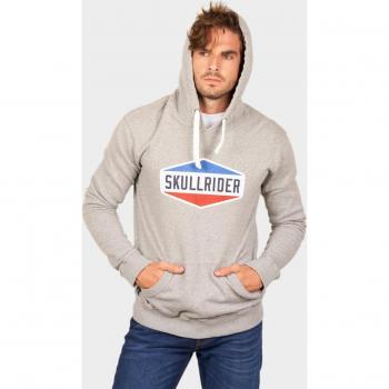 Skull Rider - Sudadera de hombre Petrol de algodón orgánico con capucha