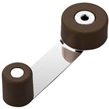 WOLFPACK LINEA PROFESIONAL 5322005 Tope Puerta con Retenedor Metalico/Goma Marron