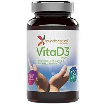 Vitamina D3 4000 UI 120 Perlas Mundo Natural