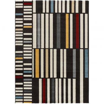 Alfombra geométrica multicolor Delta MOMA, disponible en diferentes tamaños.