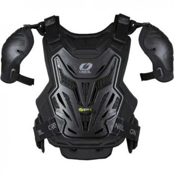 Oneal Chaleco de Protección Split Pro V.22 Negro, Protector de pecho dividido, bioespuma interior, certificado CE 14021, tallas L/XL, para motocross y enduro