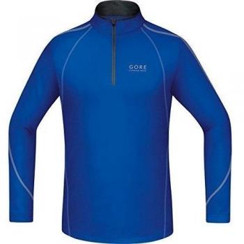 Gore Running Wear Essential Zip - Camiseta de manga larga para hombre, color azul, talla M