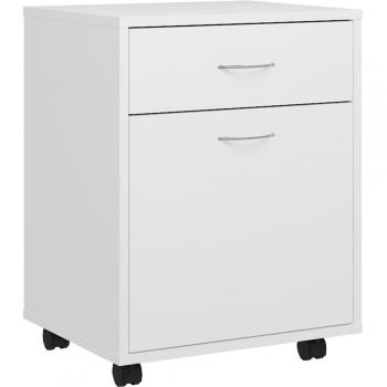 Armario rodante de madera contrachapada blanco 45x38x54 cm