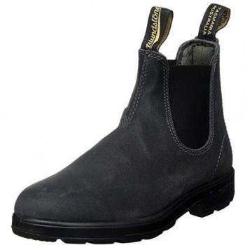 Blundstone Originals Chelsea Boots - Women's Mid Boots in Grey, Men's Steel Grey Suede Boots (Size UK 6.5), Female Silhouette Chelsea Boots in Black (Sizes UK 1-15)