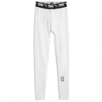 Puma Hoops Team Men's Full Tights - White Baselayer