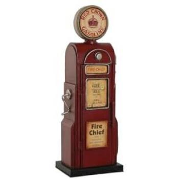 Figura Decorativa Gasolinera Rojo 21 x 13 x 52 cm Home ESPRIT