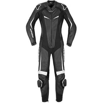Tuta de Moto para Mujer Spidi Track Perforada Pro Negra y Blanca Talla 48