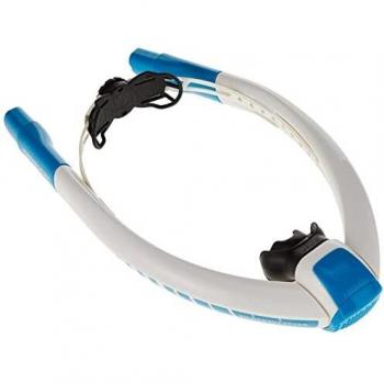 POWERBREATHER AMEO SPORT (blu) - l'innovazione dello snorkel - 100% aria fresca, nessuna respirazione a pendolo grazie alla tecnologia brevettata delle valvole