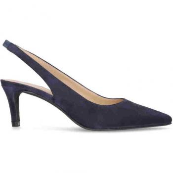 Zapatos de salón destalonados MASCARÓ Phoebe en ante azul marino