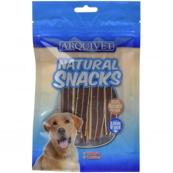 Arquivet Tiras de Pollo y Pescado 100 gr - Snacks 100% Naturales para Perros - Chuches, premios, golosinas, chucherías y recompensas caninas - Producto bajo en Grasas, Light