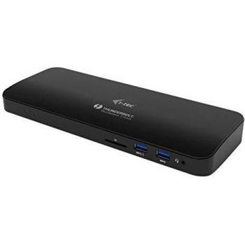 i-tec Thunderbolt 3 4K Docking Station 2X 4K/1x 5K 2X Thunderbolt 3 1x HDMI 1x GLAN 4X USB 3.0 1x USB 3.0 Carga rápida 1x SD 1x Audio/Mic Power Delivery 85W para MacOS Windows Incl. TB3 Cable