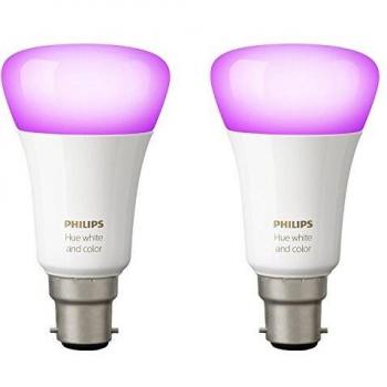 Philips Hue 2 focos white and colour ambiance LED 9.5 W E14 de luz blanca y coloreada para el sistema personal de iluminación inalámbrica