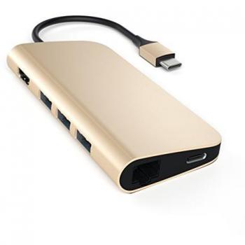 Satechi Gold USB-C Multi-Port Adapter with 4K HDMI and Ethernet