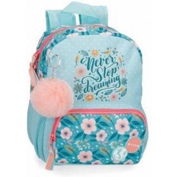 Mochila pequeña Movom Never Stop Dreaming adaptable azul