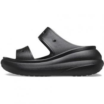 Crocs Classic Crush Sandal - Unisex Black Footwear (EU Size 42-43)