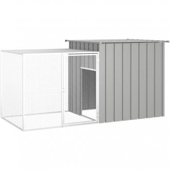 vidaXL Chicken Cage Grey 200x91x100 cm Galvanised Steel