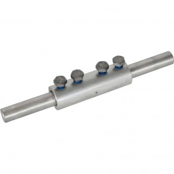 Aluminum Connecting Sleeve with 4 M8x12mm Screws - Lightning Protection 385216