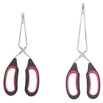 Tijeras de Cocina con Silicona para Alimentos - 2 Uds, Metal y Plástico, Ideal para Hornear y Barbacoa