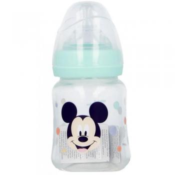 Biberón con Tetina Redonda de Silicona 3 Posiciones de 150 ml con Sistema Anti Cólicos | Mickey Mouse (Disney Baby) STOR