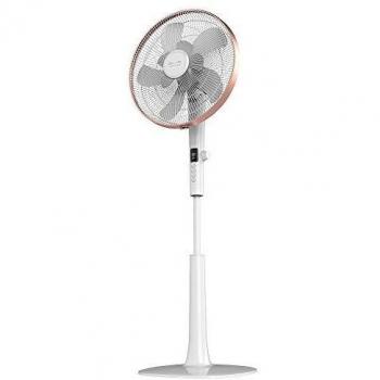 Cecotec Ventilador de Pie con Mando a Distancia y Temporizador EnergySilence 1030 SmartExtreme. 28 W, 10 Aspas 40cm de Diámetro, Oscilante, 24 Velocidades, Ajustable 115-135cm, Motor DC, Blanco