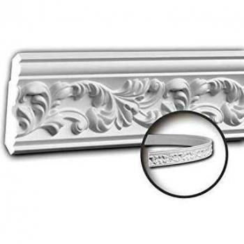 Cornisa Flexible de Estuco Rococó Barroco Blanca 2 m Profhome