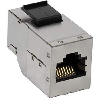 Conector Keystone RJ45 Cat.6A Blindado Doble hembra con Encaje