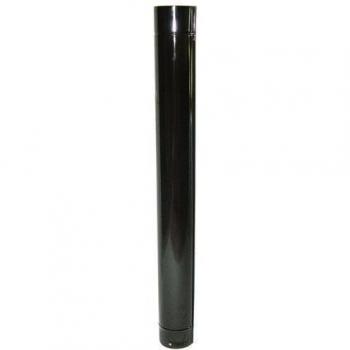 Wolfpack 22011030 Tubo Acero Vitrificado Ideal Estufas de Leña, Chimenea, Alta resistencia, Color Negro, Ø 150 mm sin llave