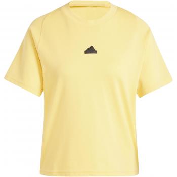 Camiseta Adidas Z.N.E. de Manga Corta para Mujeres - Amarillo, Talla S