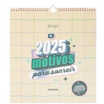Calendario de Pared Rasca-Rasca 2025 Mr. Wonderful - 2025 Motivos para Sonreír con 2 Hojas de Pegatinas