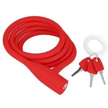 Knog Party Coil - Cierre para bicicletas, color rojo