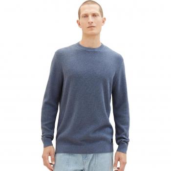 Jersey de hombre en color burdeos de cuello redondo