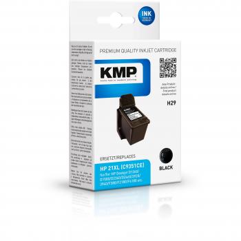 Cartucho de Tinta Refilado KMP H29 Compatible con HP 21XL (C9351AE), Color Negro, Alta Ergonomía, 16.5ml