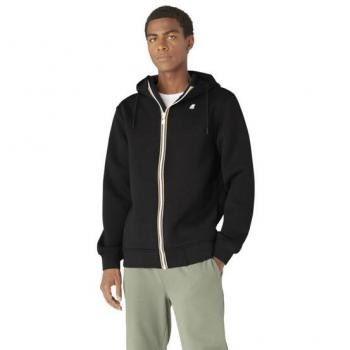K-Way Rainer Spacer Black XL Men's Sporty Hooded Jacket with Zipper and Pockets