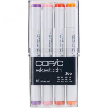 Copic Sketch 12 Colour Twin Tip Alcohol Marker Set