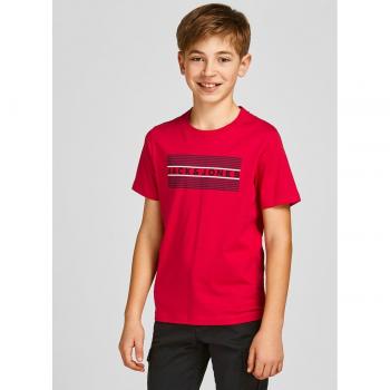 Camiseta Jack&Jones Junior Corp roja manga corta para niño.
