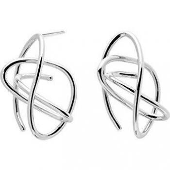 Pendientes plateados de P D PAOLA AR02-110-U