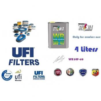 Kit filtros Tagliando UFI Fiat Panda 319 0.9 TwinAir 48 kW + 4 L Selenia 5 W40