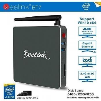 BoLv Z8700 Mini PC Beelink Z8700 MINI BOX / Win 10 64 bit OS | MINI Computer Windows10 PC with Intel Atom X7-Z8700 Processor 2M Cache, up to 2.40 GHz, DDR3 4GB, 64GB SSD, Intel HD Graphics, Dual WiFi, Gigabit,USB 3.0, HDMI, SD, Bluetooth, Windows 10 home 