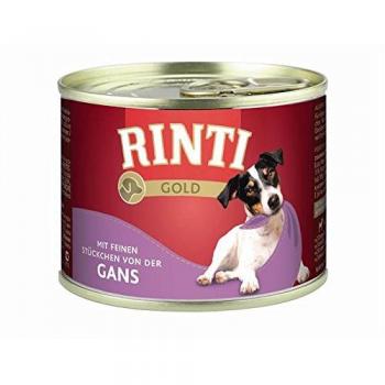 Rinti Gold Ganso Mini 185 g - Alimento Húmedo para Perros de Razas Pequeñas (12 unidades)