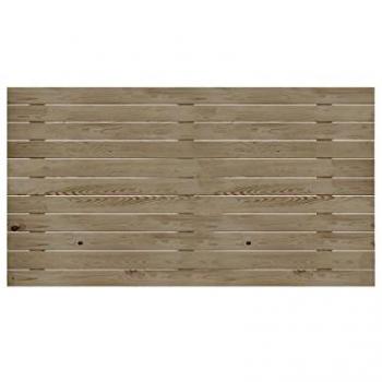 DECOWOOD - Cabecero de madera maciza Cairo en varios acabados y medidas, tono envejecido o roble oscuro, dimensiones 100x60cm, con lamas horizontales, hecho a mano en España, incluye ancl