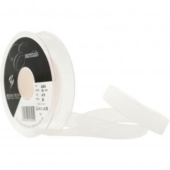 Cinta de tela supertransparente Berisfords de 15 mm, color blanco nupcial