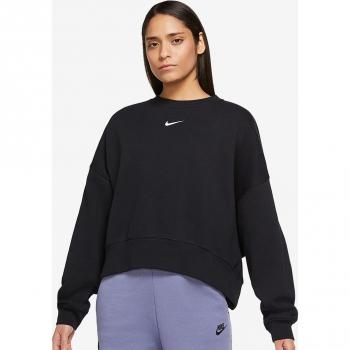 Nike Women's Oversized Fleece Crewneck Sweatshirt - Black/White