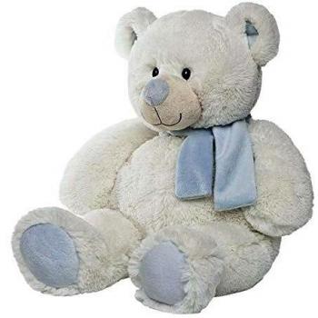 ARTESAVI Oso Blanco Bufanda Marfil Celeste 50 CM