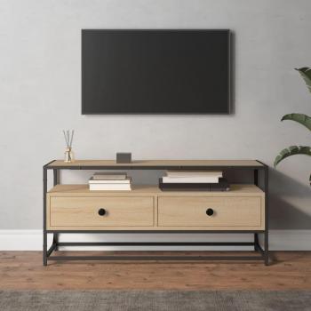 Mueble para TV de madera contrachapada roble Sonoma 100x35x45 cm - Mueble de salón, mesa de TV, mueble tele